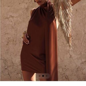 RAT & BOA SERAFIA DRESS IN BROWN, SIZE MEDIUM NWT